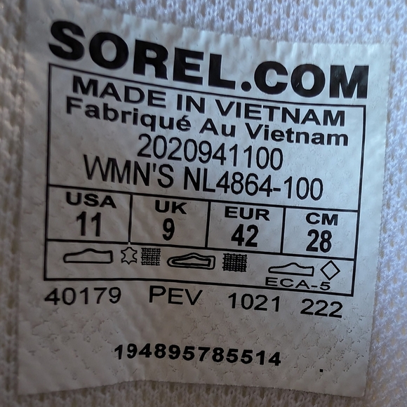 White Sorel Duck/Rain Boots Waterproof - Picture 8 of 8